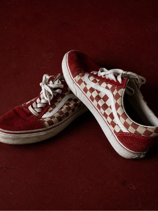 Vans Other - Vans Old Skool red & cream checkerboard sneakers ❤️♟️